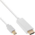 InLine Cavo convertitore Mini DisplayPort a HDMI - bianco - 15 m - 4K2K - con audio