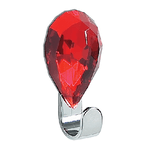 Spirella Jewel Interno Gancio per asciugamano Cromo, Rosso