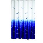 MSV 141675 tenda per doccia Anello Poliestere Blu, Bianco