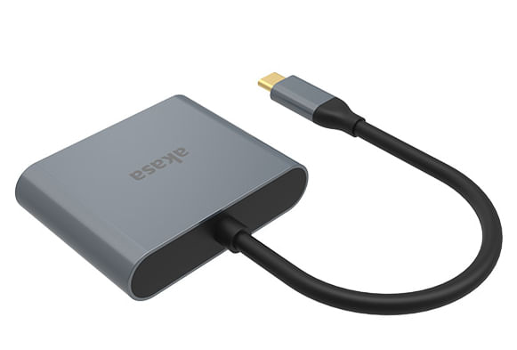 Akasa-AK-CBCA26-18BK-adattatore-grafico-USB-Alluminio--Akasa-AK-CBCA26-18BK-USB-Type-C-to-Dual-HDMI-MST-Adapter-4K60Hz-S