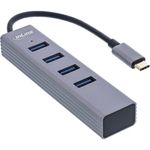 InLine USB-C 3.2 Multi Hub (4x USB-A 5Gb/s), OTG, custodia in alluminio