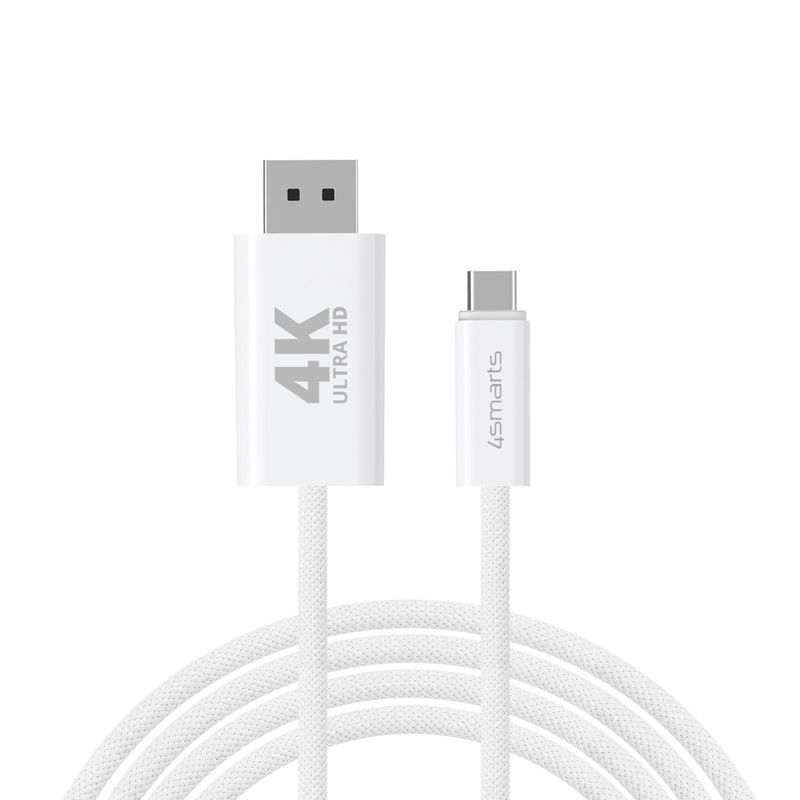 Cavo-4smarts-da-USB-C-a-Display-Port-da-2-m-bianco