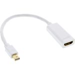 InLine Adattatore Mini DisplayPort F a HDMI F, audio, bianco, DP 1.1, 1080p