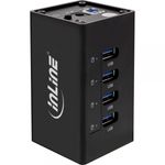 InLine 4043718214396 hub di interfaccia USB 3.2 Gen 1 (3.1 Gen 1) Type-A 5000 Mbit/s Nero