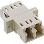 Accoppiatore-per-fibra-ottica---duplex-LC-LC---multimodale---beige---manicotto-in-ceramica---per-installazione