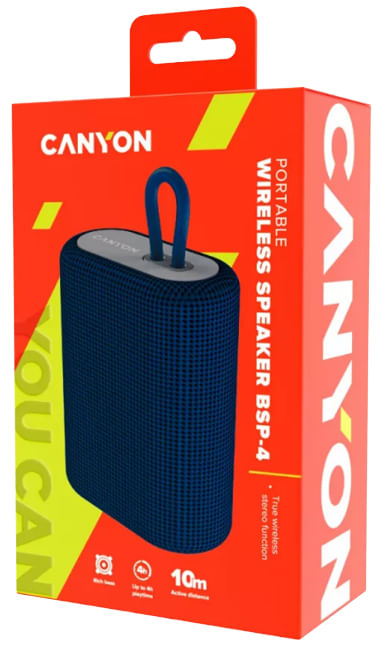 Canyon-BSP-4-Altoparlante-portatile-stereo-Blu-5-W--CANYON-Cuboid-cloth-art-wireless-speaker-Blue-