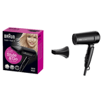 Braun Satin Hair 3 HD350 Style&Go - Asciugacapelli Da Viaggio Agli Ioni