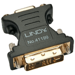 Lindy 41199 adattatore per inversione del genere dei cavi VGA DVI-I Nero, Oro