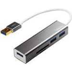 2direct  Hub Logilink USB 3.0 a 3 porte con lettore di schede - Hub - 3 x SuperSpeed ​​​​USB 3.0