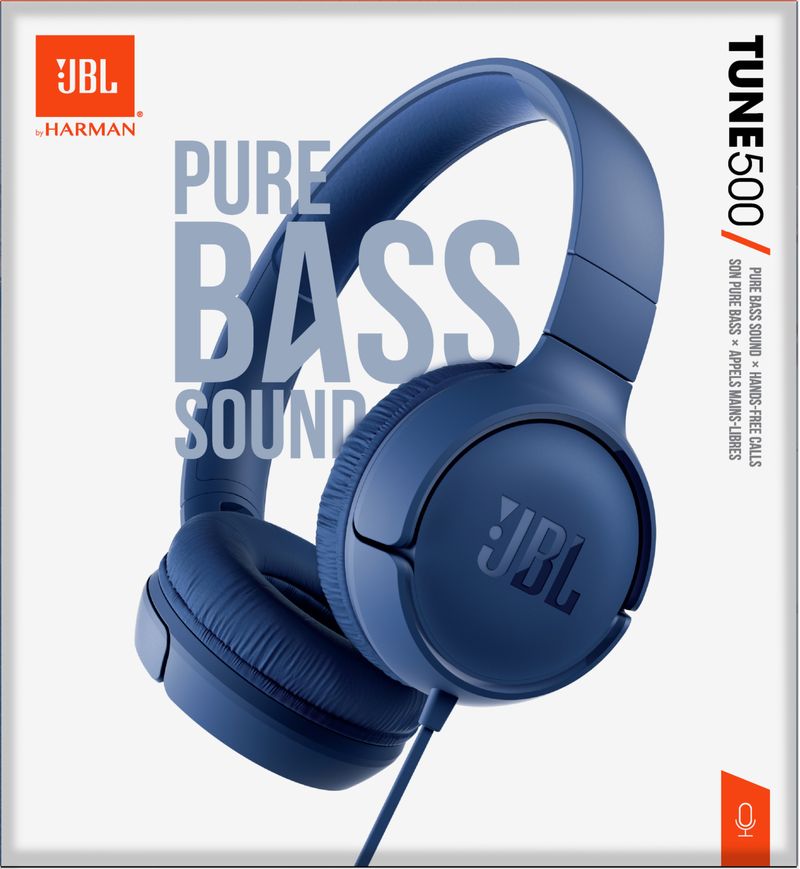 JBL-Tune-500-Cuffie-Cablato-A-Padiglione-MUSICA-Blu