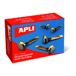 Apli  Raccoglitori metallici dorati Apli 12 mm - Scatola da 100 - senza rondella