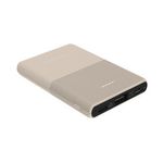 NOXON TERRATEC P50 Pocket - Power Bank - 5000 mAh - 21 A - 2 porte di uscita (USB USB-C) - dollaro di sabbia (282274)