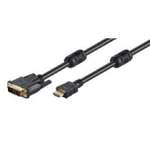 M-Cab HDMI/DVI-D cable 3m black Nero (3M HDMI DVI -D 181 CABLE GOLD - M/M FULL HD BLACK)