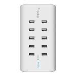 Belkin Rockstar Universale Bianco AC Interno (10-PORT USB-CHARGING STATION - 120W 2.4A PER PORT WHITE)