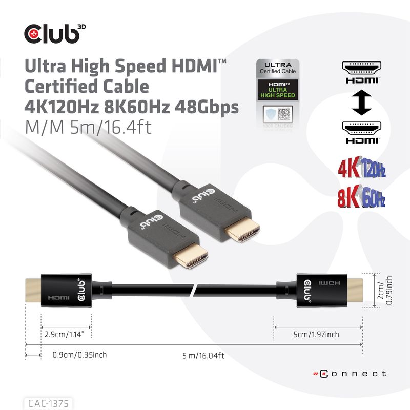 CLUB3D-CAC-1375-cavo-HDMI-5-m-HDMI-tipo-A--Standard--Nero