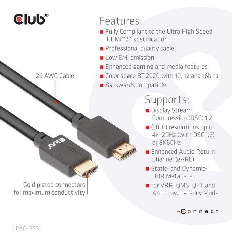 CLUB3D-CAC-1375-cavo-HDMI-5-m-HDMI-tipo-A--Standard--Nero