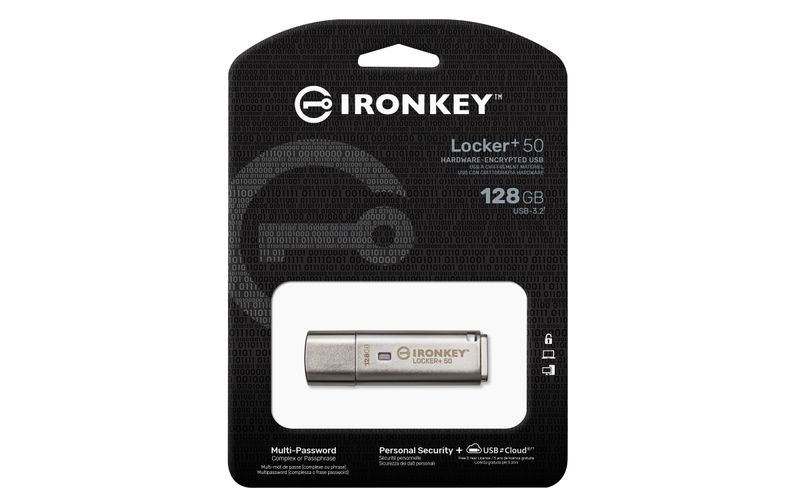 Kingston-Technology-IronKey-128GB-IKLP50-AES-USB-w-256bit-Encryption--128GB-USB-3.2-IRONKEY-LOCKER50---AES-USB-W-256BIT-