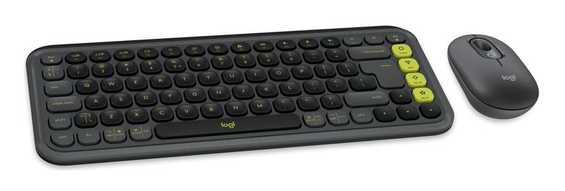 Logitech-POP-Icon-Combo-tastiera-Mouse-incluso-Universale-Bluetooth-QWERTY-US-International-Granito-Verde