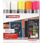 Edding 4090 evidenziatore in gesso Fissa Grigio, Arancione, Rosa, Bianco, Giallo 5 pz