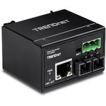 Trendnet TI-F10S30 convertitore multimediale di rete 200 Mbit/s 1310 nm Modalità singola Nero