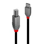 Lindy 36940 cavo USB 05 m USB 2.0 USB C USB B Nero (0.5M Usb 2.0 Typ C An B - Kabel Anthra Line - Warranty 120M)