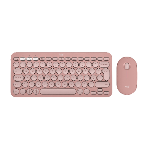 Logitech-Pebble-2-Combo-tastiera-Mouse-incluso-Universale-RF-senza-fili--Bluetooth-QWERTY-US-International-Rosa