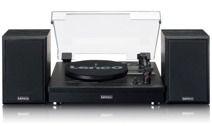 Lenco-LS-101BK-piatto-audio-Giradischi-con-trasmissione-a-cinghia-Nero