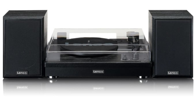 Lenco-LS-101BK-piatto-audio-Giradischi-con-trasmissione-a-cinghia-Nero