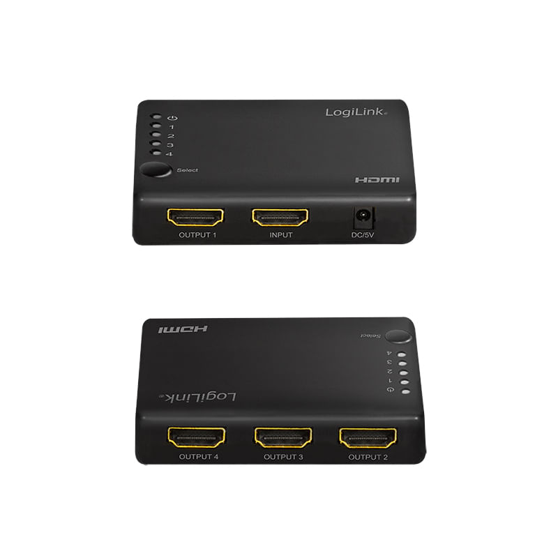 Splitter-HDMI-1x4-porte-4K-30Hz-sottile-nero