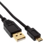 InLine Cavo Micro-USB 2.0 - Da USB-A ST a Micro-B ST - contatti placcati oro - 03 m