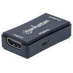 Manhattan 207621 moltiplicatore AV Ripetitore AV Nero (HDMI REPEATER 4K ACTIVE- - DISTANCES UP TO 40M BLACK)