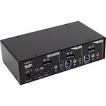 Switch-desktop-KVM---2-vie---DisplayPort---Hub-USB-3.0---con-audio