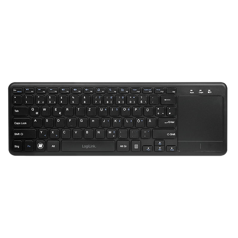 Logilink---Tastatur---mit-Touchpad---kabellos---2.4-GHz---Tastenschalter--Scissor-Key--ID0188-