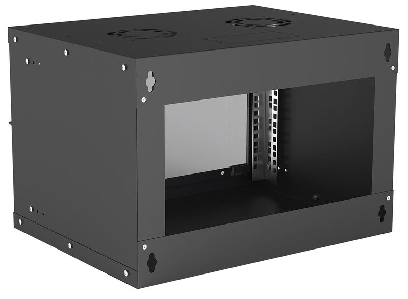 Intellinet-714143-rack-6U-Da-parete-Nero--Network-Cabinet-Wall-Mount-Basic-6U-Usable-Depth-340mm-Width-485mm-Black-Flatp