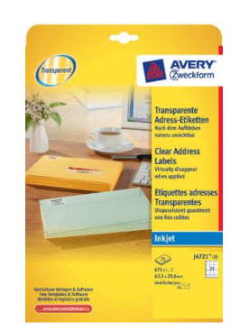 Etichette-per-indirizzi-AVERY-Zweckform-etichetta-inkjet-635-x-296-mm-trasparente