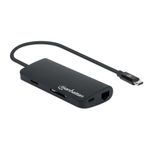 Manhattan 152372 replicatore di porte e docking station per laptop USB 3.2 Gen 1 3.1 Gen 1 Type-C Nero (USB-C DOCK/HUB/R