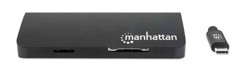 Manhattan-152372-replicatore-di-porte-e-docking-station-per-laptop-USB-3.2-Gen-1-3.1-Gen-1-Type-C-Nero--USB-C-DOCK-HUB-R