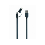 Cablexpert Gembird CC-USB2-AMLM2-1M cavo USB USB A Micro-USB B/Lightning Nero