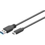 Microconnect USB3.1CA2 cavo USB 2 m USB 3.2 Gen 1 3.1 Gen 1 USB C USB A Nero (Gen1 USB C-A Cable 2m - Black for synching