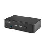 StarTech.com KVM Switch DisplayPort a 2 porte, Display singolo 8K 60Hz / 4K 144Hz, DP 1.4, 2 porte USB 3.0