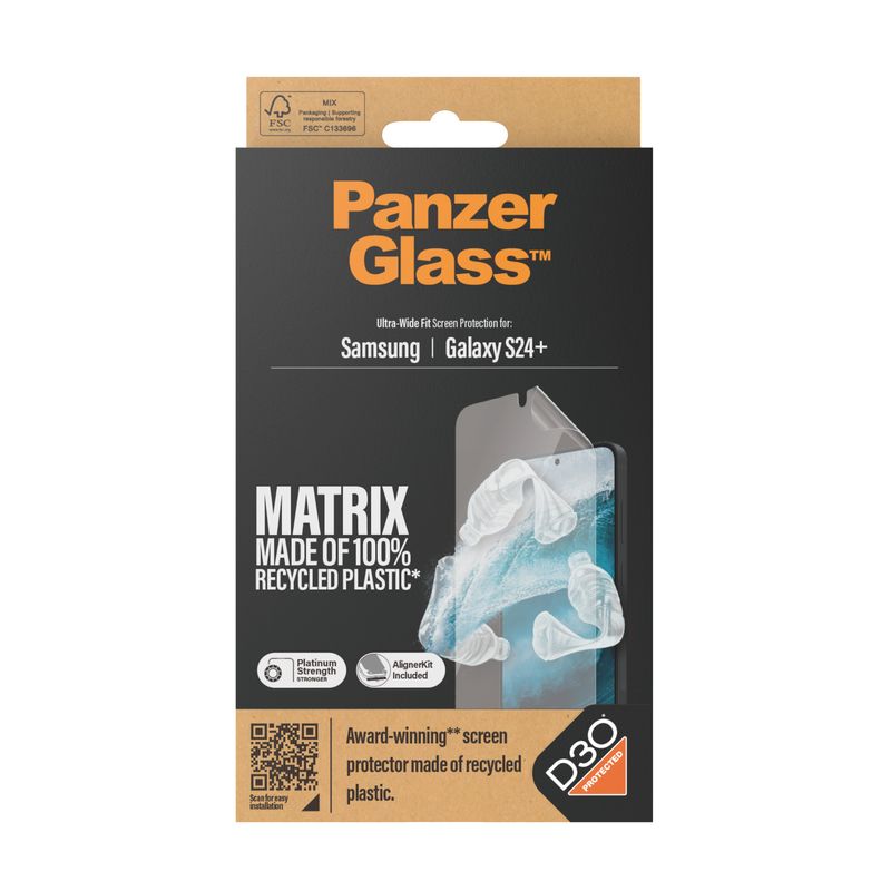 Pellicola-salvaschermo-PanzerGlass-MATRIX-con-D3O-per-Samsung-Galaxy-S24-Plus