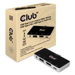 CLUB-3D CLUB3D CSV-1591 replicatore di porte e docking station per laptop USB 3.2 Gen 1 (3.1 Gen 1) Type-C Nero, Cromo