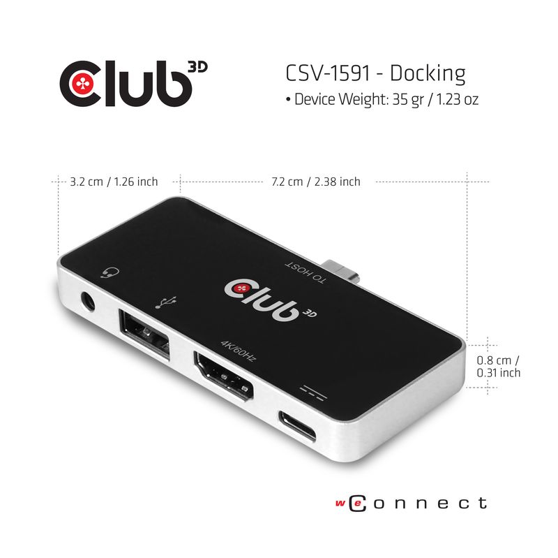 Docking-station-hub-USB-tipo-C-4-in-1-Club3D