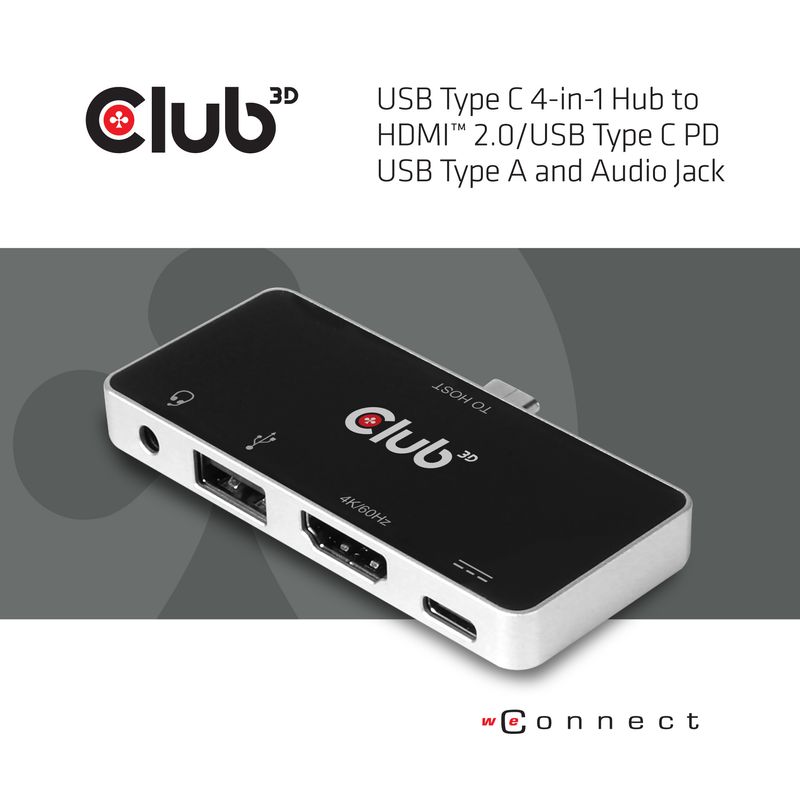 Docking-station-hub-USB-tipo-C-4-in-1-Club3D