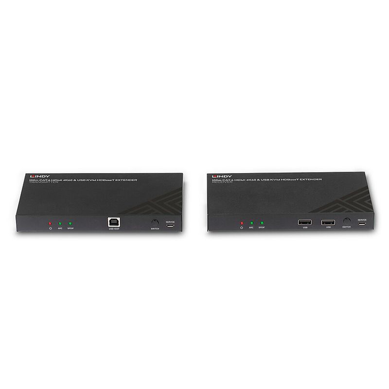 Lindy-38343-estensore-KVM-Trasmettitore-e-ricevitore--100m-Cat.6-HDMI-4K60-HDBaseT---KVM-Extender---Warranty-24M-