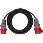 Brennenstuhl 4007123005796 prolunghe e multiple 10 m 1 presa(e) AC Esterno Nero, Rosso