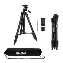 Rollei-22638-treppiede-Smartphone-fotocamera-di-azione-3-gamba-gambe-Nero