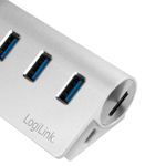 LogiLink-CR0045-hub-di-interfaccia-USB-3.2-Gen-1-3.1-Gen-1-Type-A-5000-Mbit-s-Argento--LogiLink-USB-3.0-3-port-hub-with-