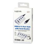 LogiLink-CR0045-hub-di-interfaccia-USB-3.2-Gen-1-3.1-Gen-1-Type-A-5000-Mbit-s-Argento--LogiLink-USB-3.0-3-port-hub-with-