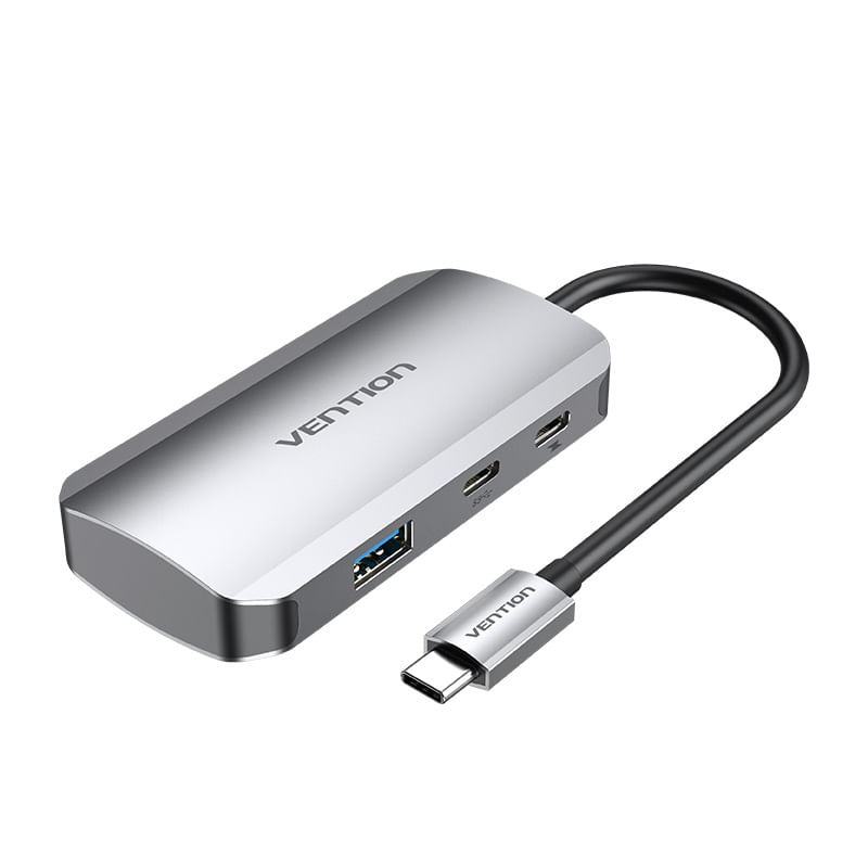 Vention-TNDHB-hub-di-interfaccia-USB-tipo-C-5000-Mbit-s-Grigio